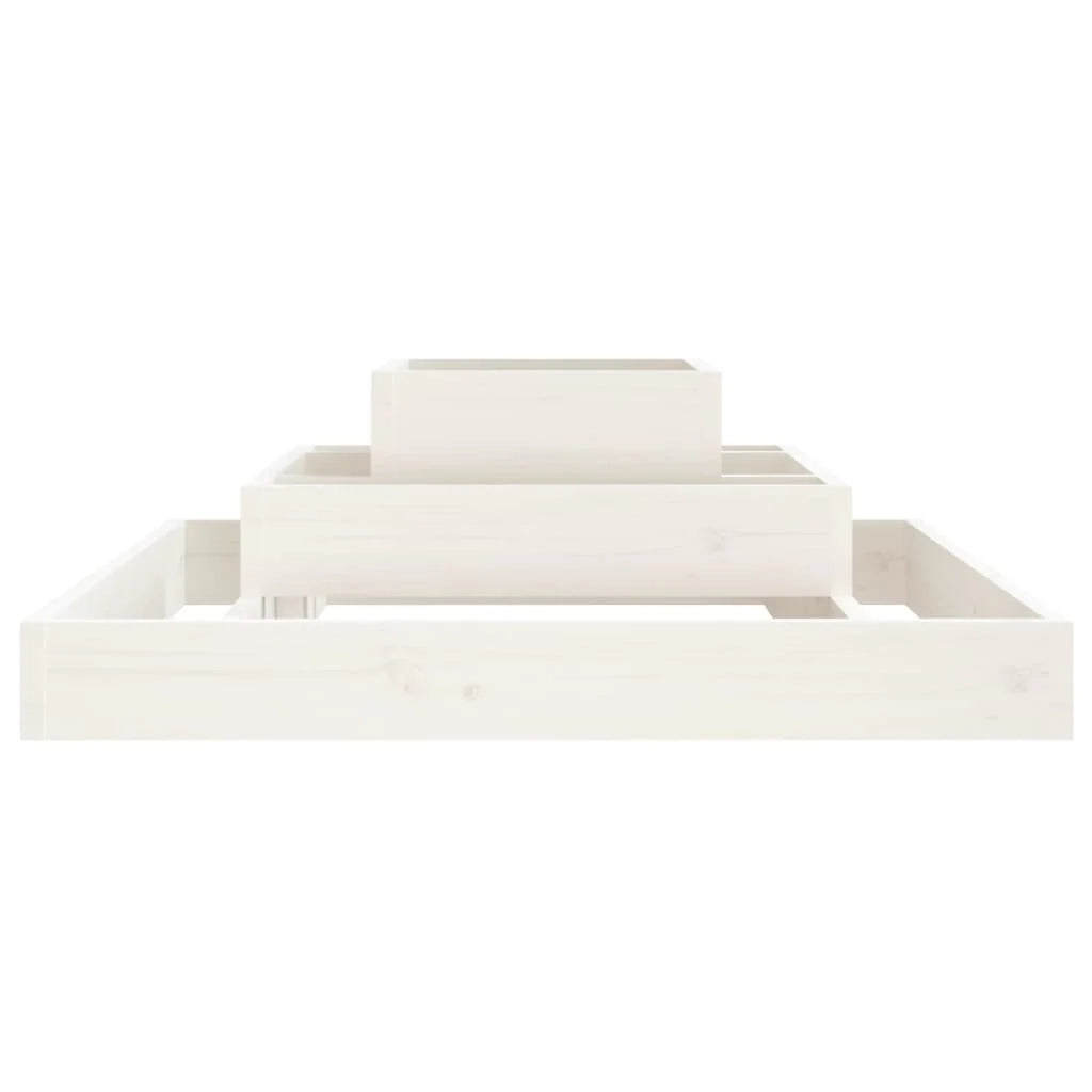 Fioriera rialzata per piante fiori terrazza giardino 80 x 80 x 27 cm legno massello di pino bianco 02_0037899
