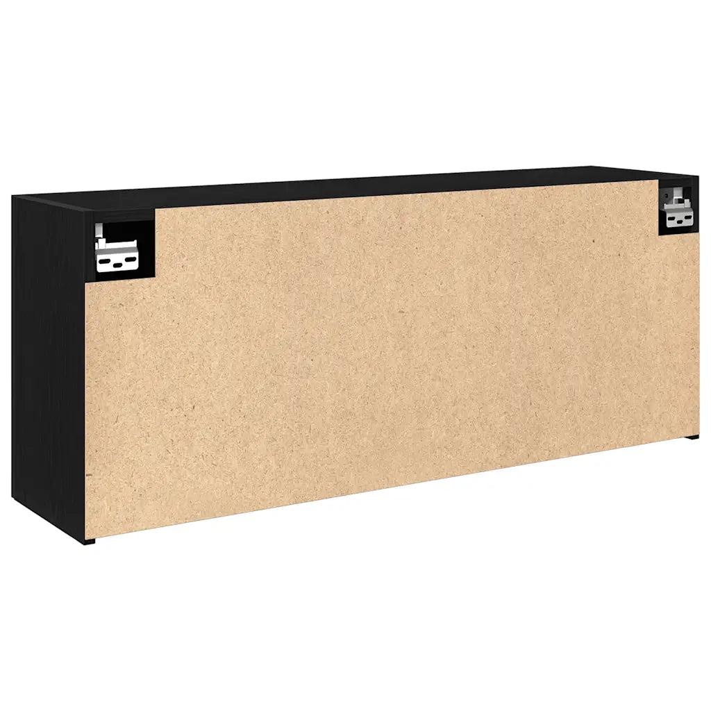 Mobile da Bagno a Parete Nero 100x25x40 cm in Truciolato 860104