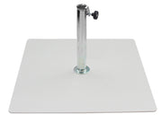 Base per Ombrellone da Giardino 30 Kg per Tubi Ø38mm in Metallo Bianco