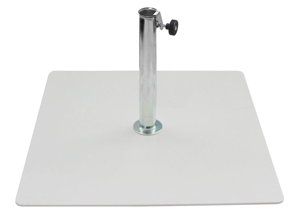 Base per Ombrellone da Giardino 30 Kg per Tubi Ø38mm in Metallo Bianco