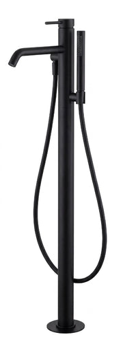 Miscelatore vasca pavimento AISI 316L total black con doccetta Testori
