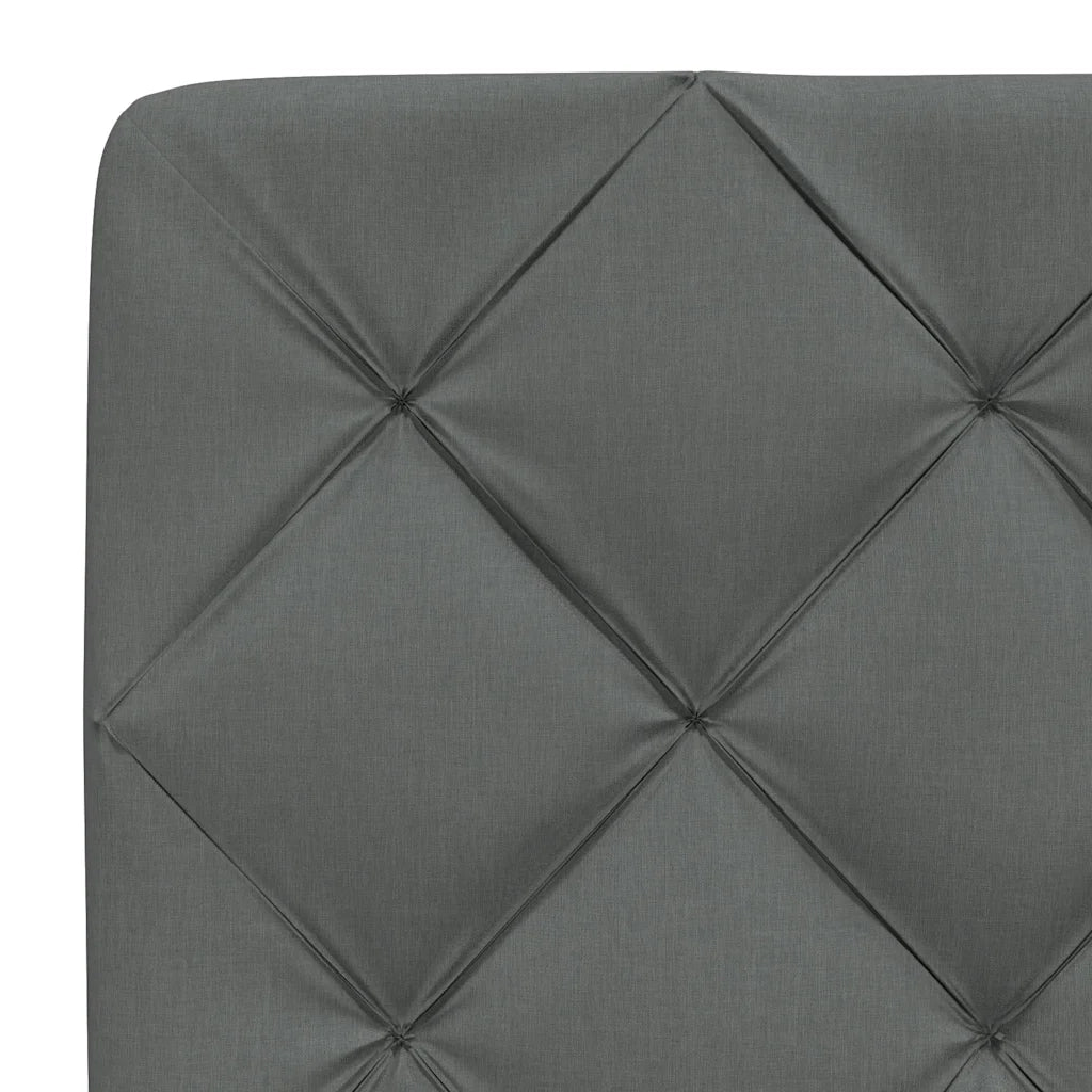 vidaXL Giroletto senza Materasso Grigio Scuro 200x200 cm Tessuto