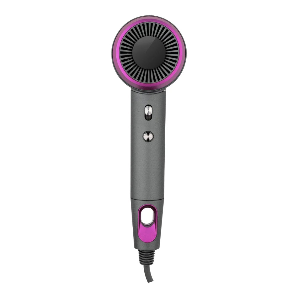 Asciugacapelli ionico 1800W con diffusore e concentratore magnetico, 4 temperature e display LED, per capelli lisci e ricci - Sogo