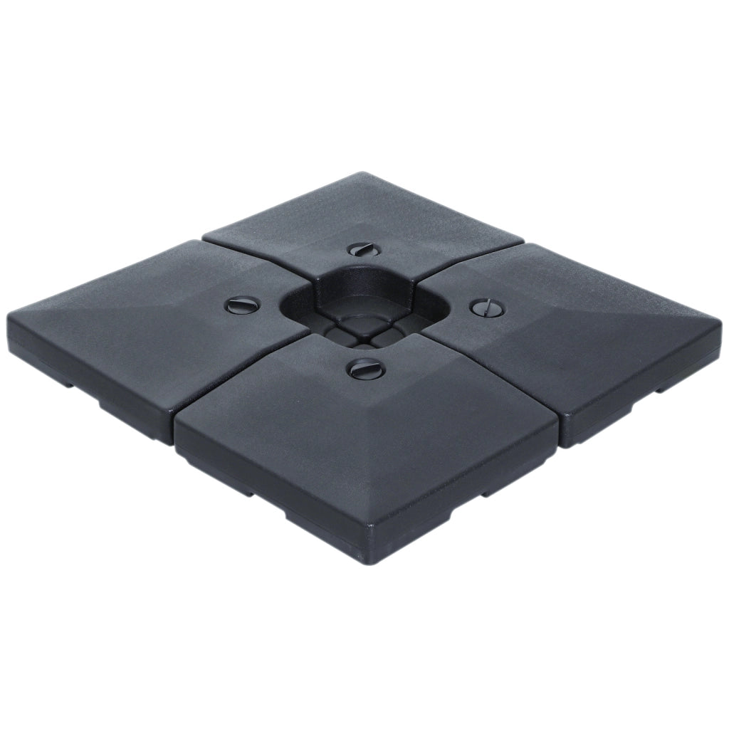 Set 4 Pesi da Giardino per Parasole ¨C zephmum ¨C Nero 51x51x12 cm