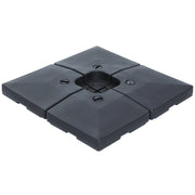Set 4 Pesi da Giardino per Parasole ¨C zephmum ¨C Nero 51x51x12 cm