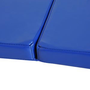 Tappetino Ginnastica Pieghevole Antiscivolo 180x60x5 cm Materassino Fitness Blu