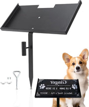 Stendardo per lapidi metallico robusto per 12L x 6W x 1/2H per lapide - Stendardo per giardino per ricordare cari animali e altro