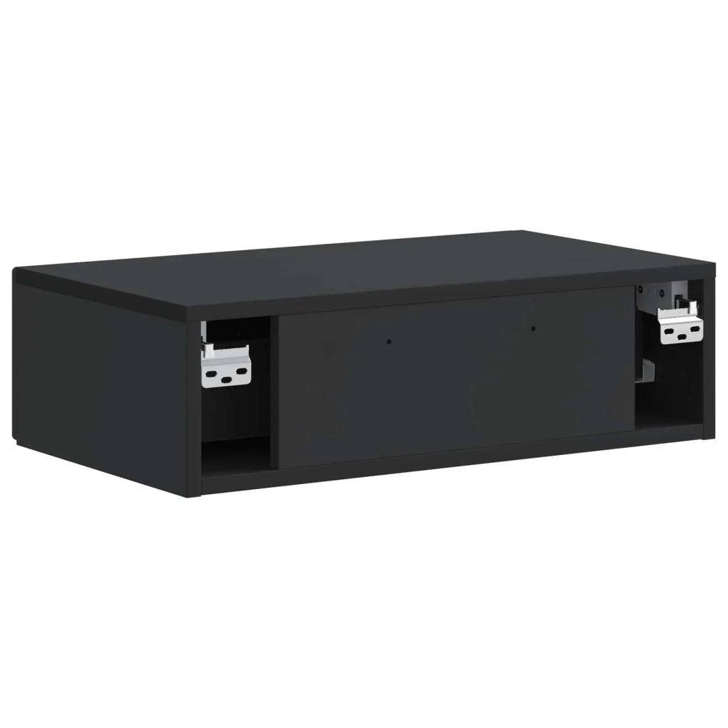 Tavolino da Parete Laterale Nero 59 x 34,5 x 17 cm 898656