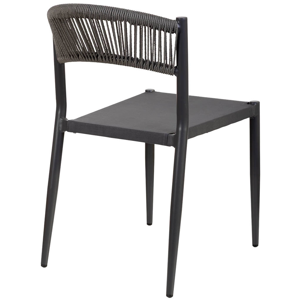Sedia in rattan sintetico grigio 48x60x78