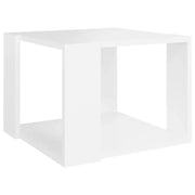 Tavolino da Salotto-Tavolino da soggiorno Bianco 40x40x30 cm in Legno Multistrato