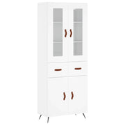 Credenza | Madia | Buffet da pranzo | Armadio da pranzo Bianca 69,5x34x180 cm in Legno Multistrato