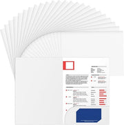Mapa per presentazioni A4 - 350 g/m² Carta kraft - Mapa per documenti con tasca per biglietti da visita - Carta per riunioni - Archiviazione - Mapa spesso - Bianco