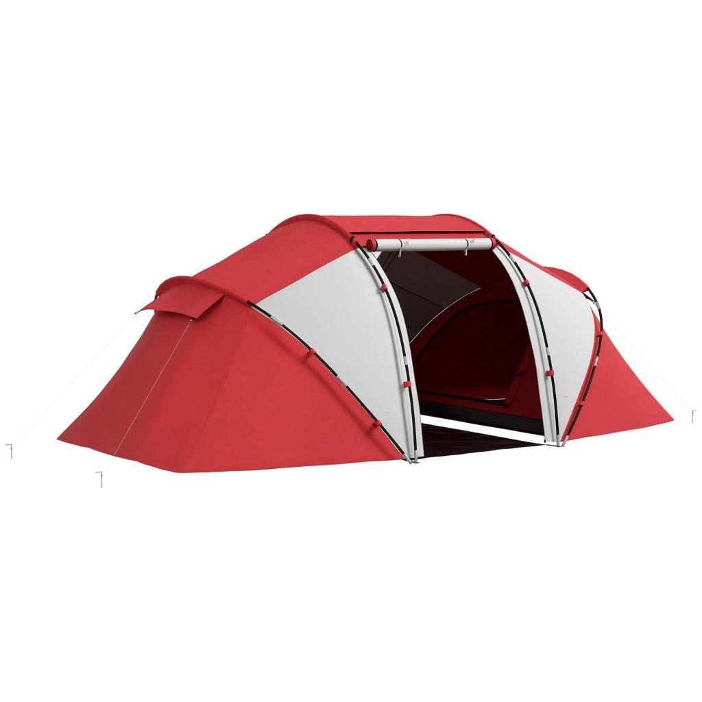 Tenda da campeggio familiare 4-6 persone ¨C zephmum ¨C grigio rosso