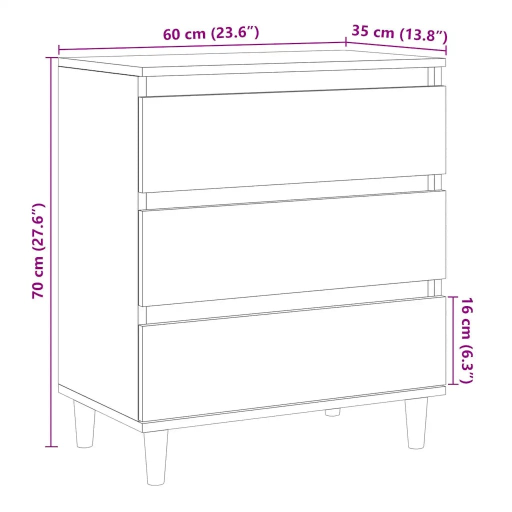 Credenza | Madia | Buffet da pranzo | Armadio da pranzo Legno Vecchio 60x35x70 cm in Legno Multistrato