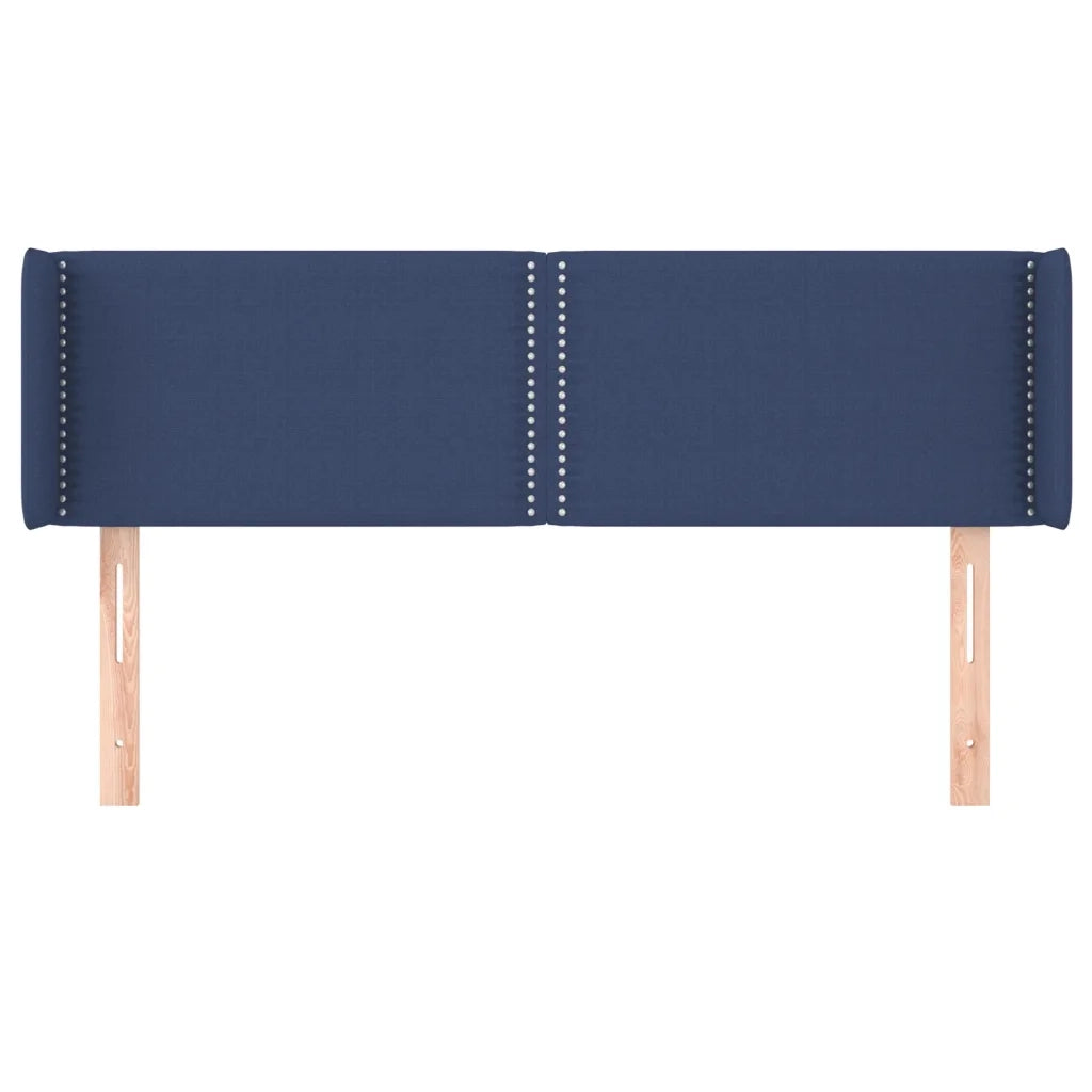 Testiera ad Orecchio Blu 147x16x78/88cm in Tessuto