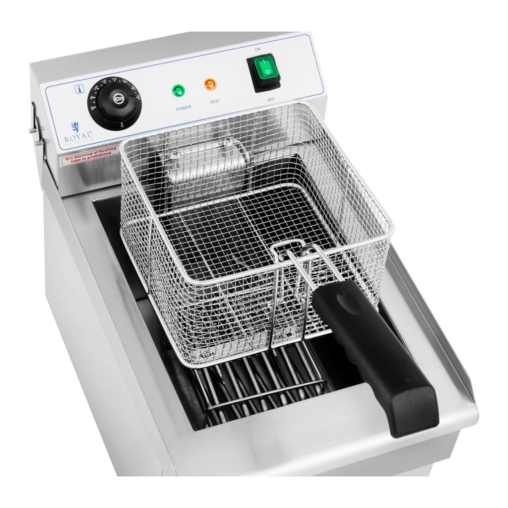 Friggitrice elettrica professionale per ristoranti 13 litri 3200 watt rubinetto di scarico zona fredda 14_0001781
