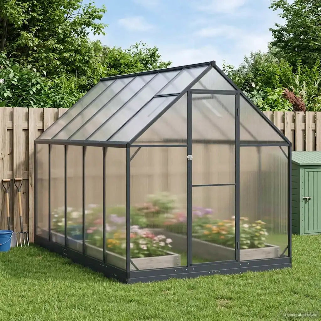 Serra da Giardino con porta Antracite 183,5 x 303,5 x 207 cm 3433043