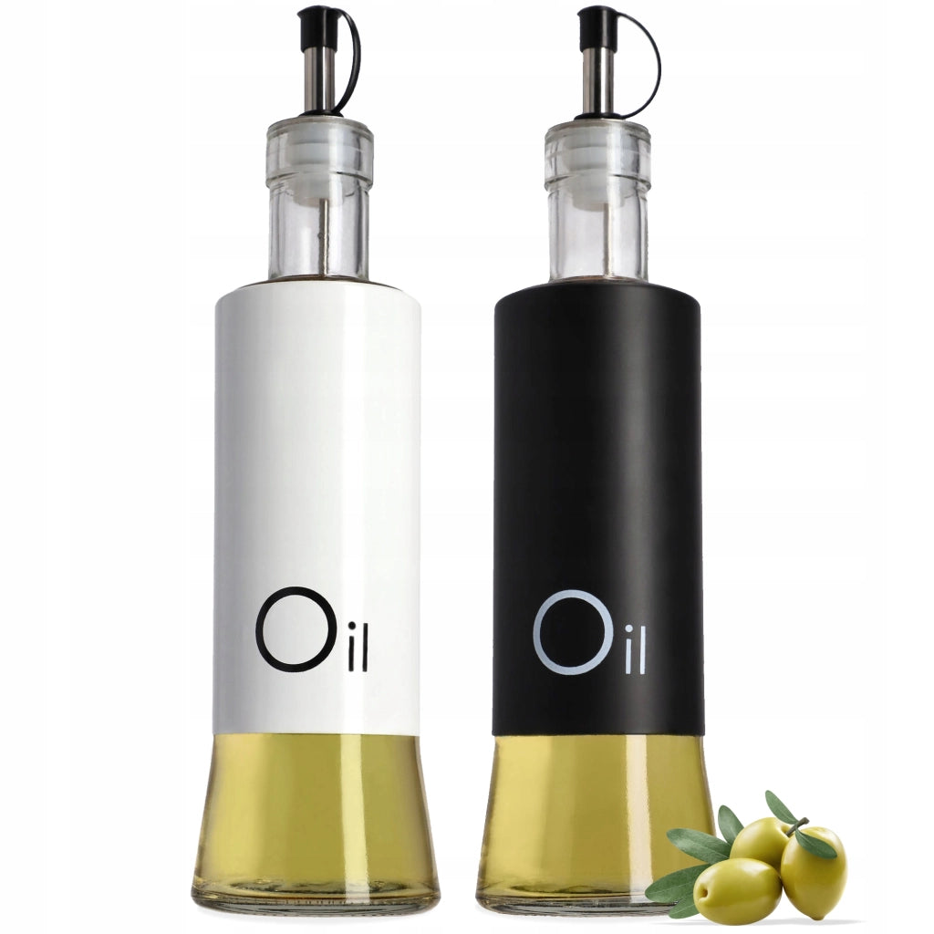 Set di 2 bottiglie in vetro KADAX da 320 ml con dosatore per aceto e olio.