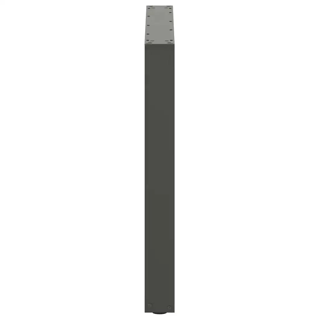 Gambe per tavolo da pranzo a forma di U 2 pz Antracite 90x(72-73) cm Acciaio 4013194