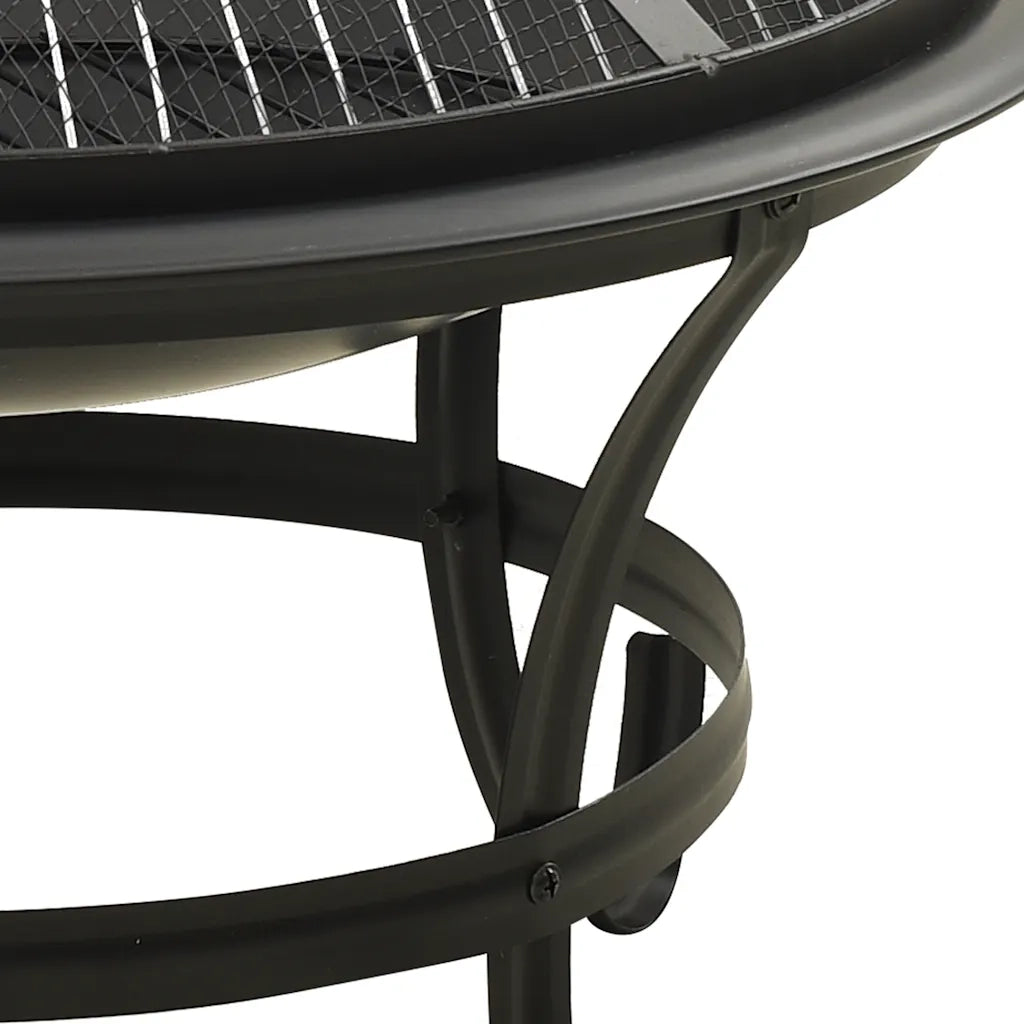 Braciere e Barbecue 2 in 1 con Attizzatoio 56x56x49 cm Acciaio 313350