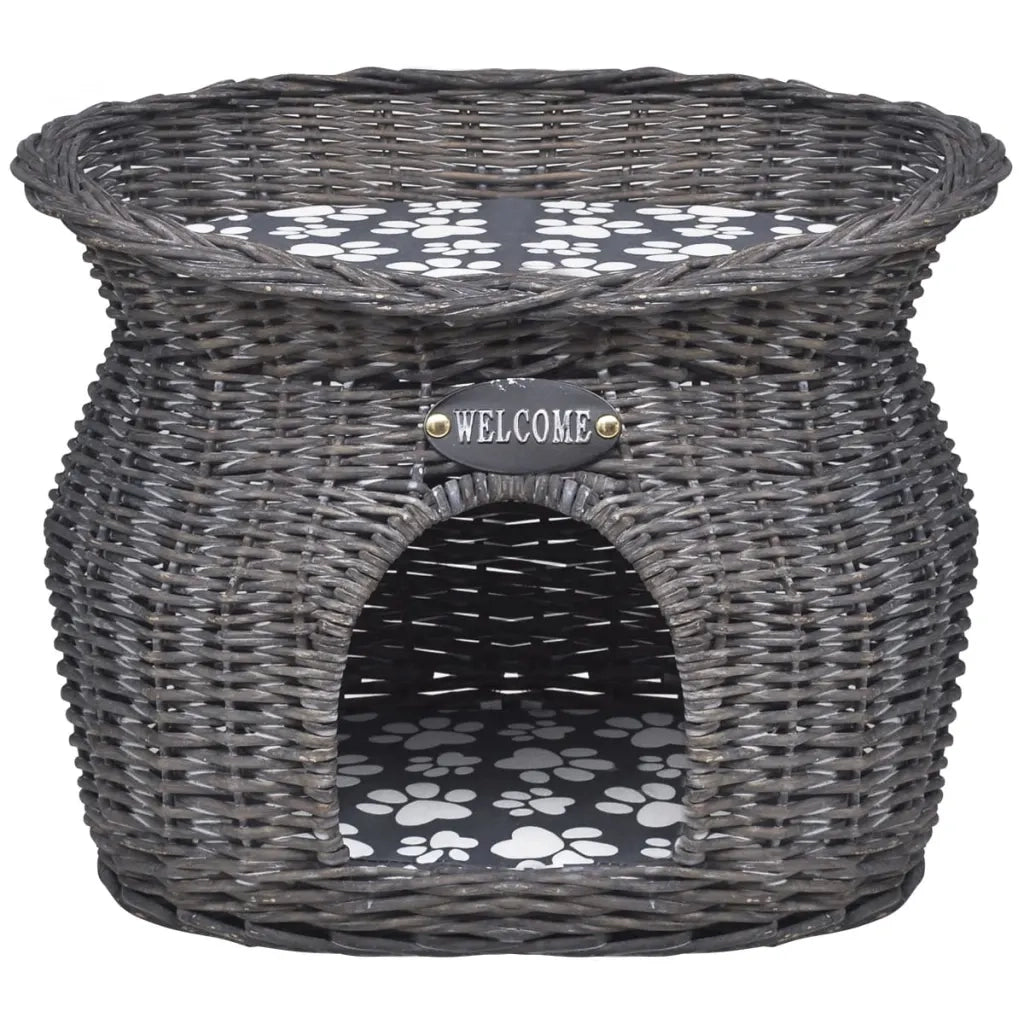 Casetta/Lettino/Albero Tiragraffi in Salice con Cuscino cod mxl 50744