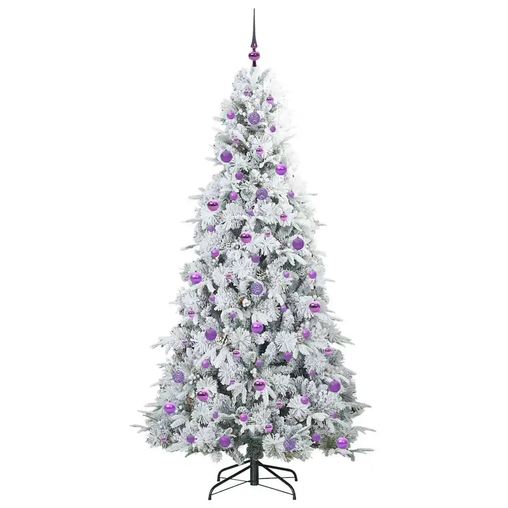 Albero di Natale Artificiale con Rami Pieghevoli Bianco 210 cm 3397503