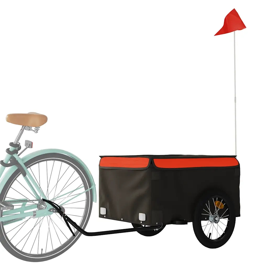 Rimorchio da Bici Nero e Arancione 45 kg in Ferro CFW8079385