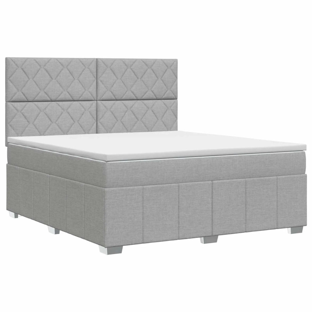 Letto box spring con materasso Grigio Chiaro 160 x 200 cm 3454183