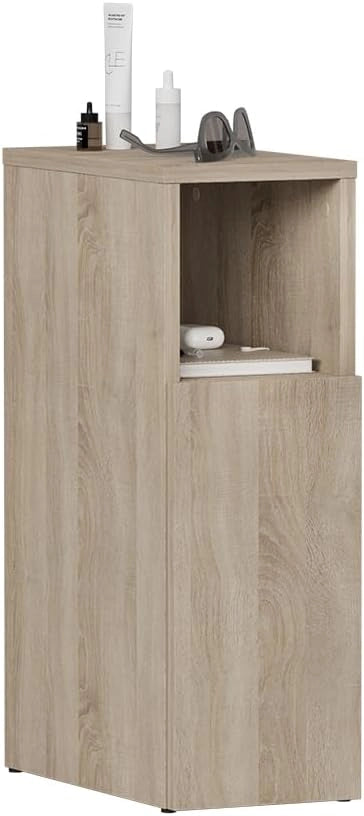 Comodino camera da letto Enton, Sonoma, 20 x 59.5 cm con 1 porta