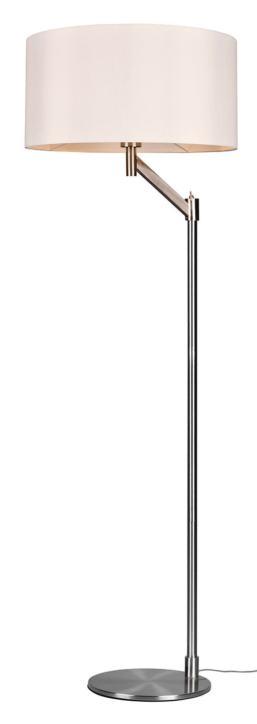 Piantana da Interno Attacco E27 in Metallo Nikel Satinato