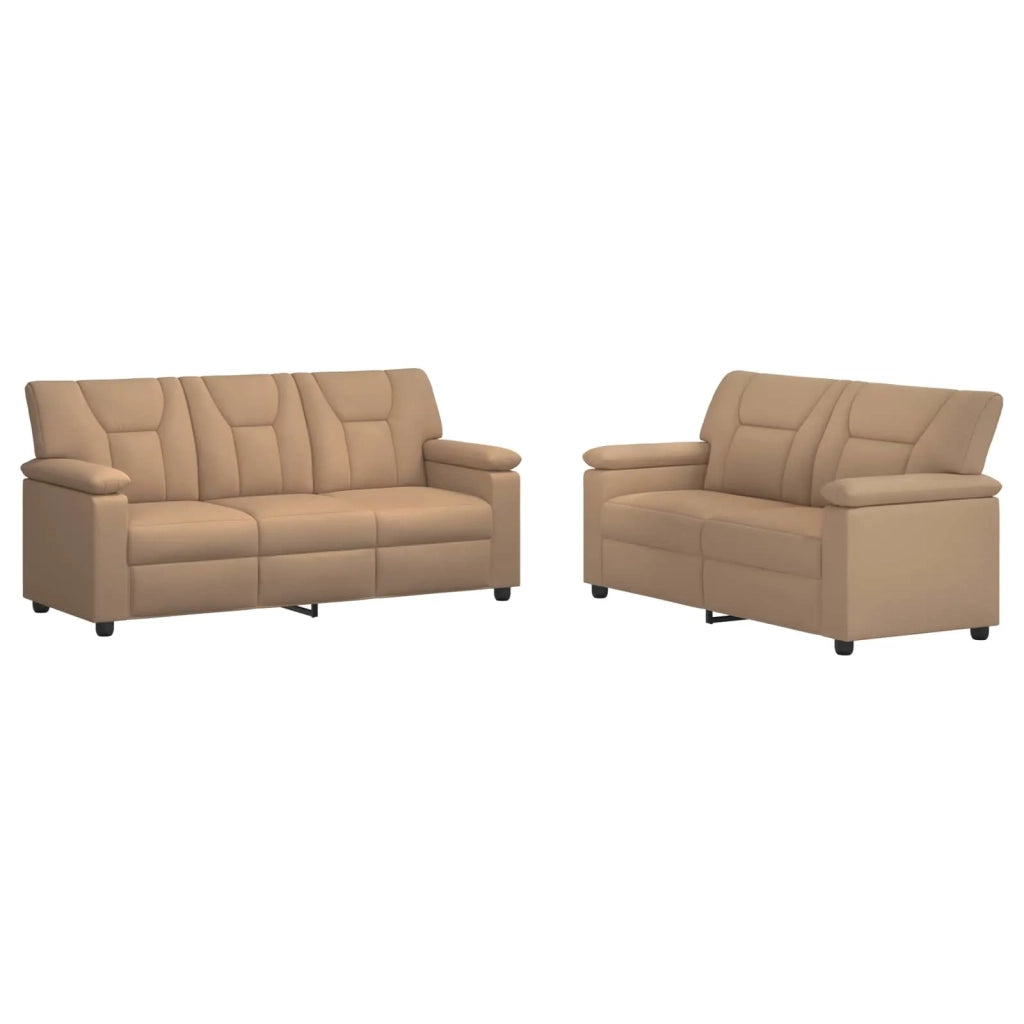Set di divani 2 pcs Cappuccino Similpelle 3430572
