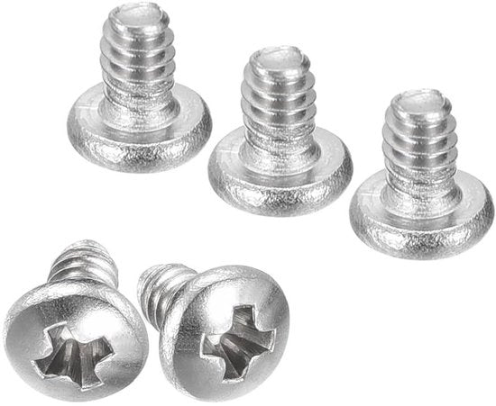 Viti a croce a testa piatta in acciaio inossidabile 304 18-8 100 pezzi 3/16 pollice #4-40 filo completo finitura lucida.