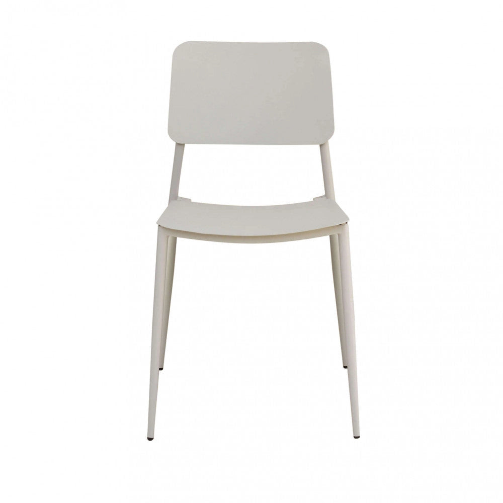 Sedia da Giardino Vega Impilabile 42x53x80 h cm in Acciaio Tortora