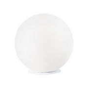 Lampada da Tavolo EMILY 30cm in Vetro Soffiato Satinato Bianco - Attacco E27 75W IP20 - Illuminazione Design Interni - Rossini Group