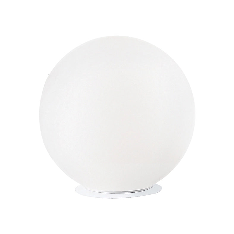 Lampada da Tavolo EMILY 30cm in Vetro Soffiato Satinato Bianco - Attacco E27 75W IP20 - Illuminazione Design Interni - Rossini Group