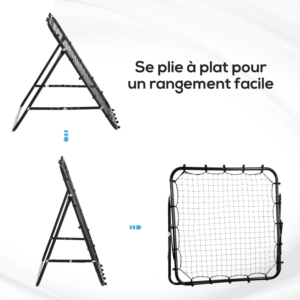 Rete da Allenamento Calcio Tennis ¨C zephmum ¨C Nero 96x80x96 cm