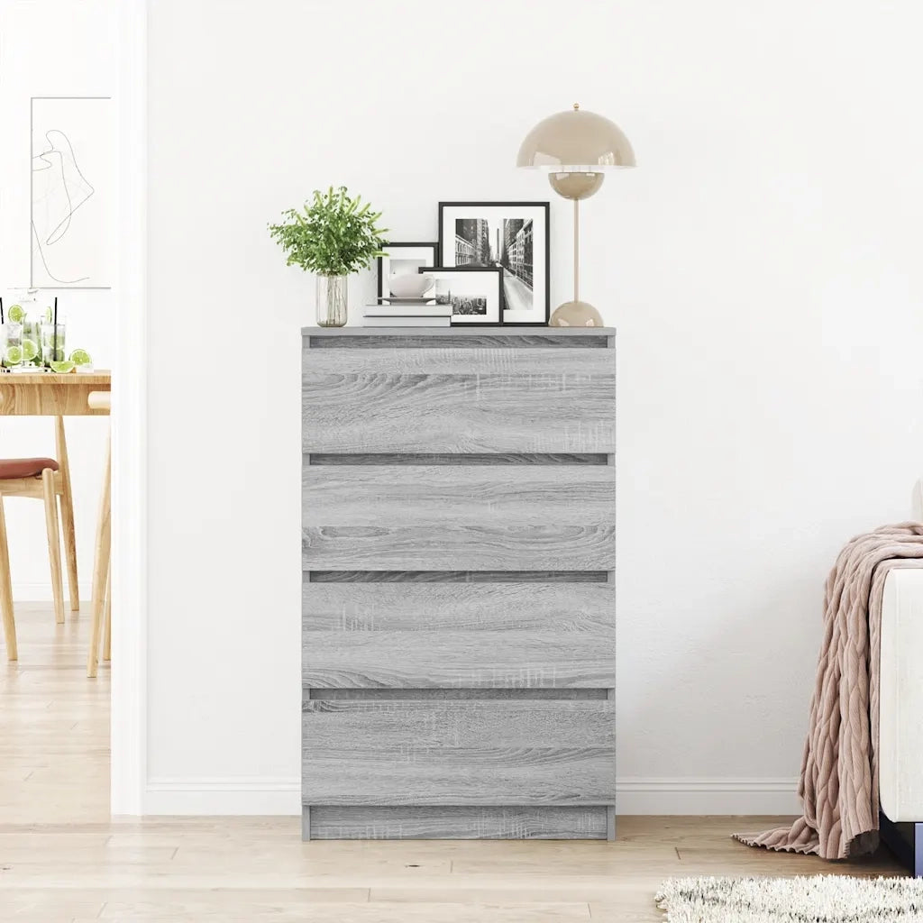 Credenza Grigio Sonoma 60x35x98,5 cm in Legno Multistrato 815076