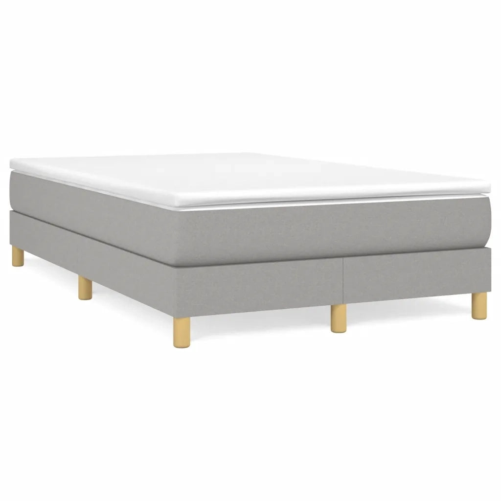 Giroletto a Molle con Materasso Grigio Chiaro 120x190cm Tessuto 3269664