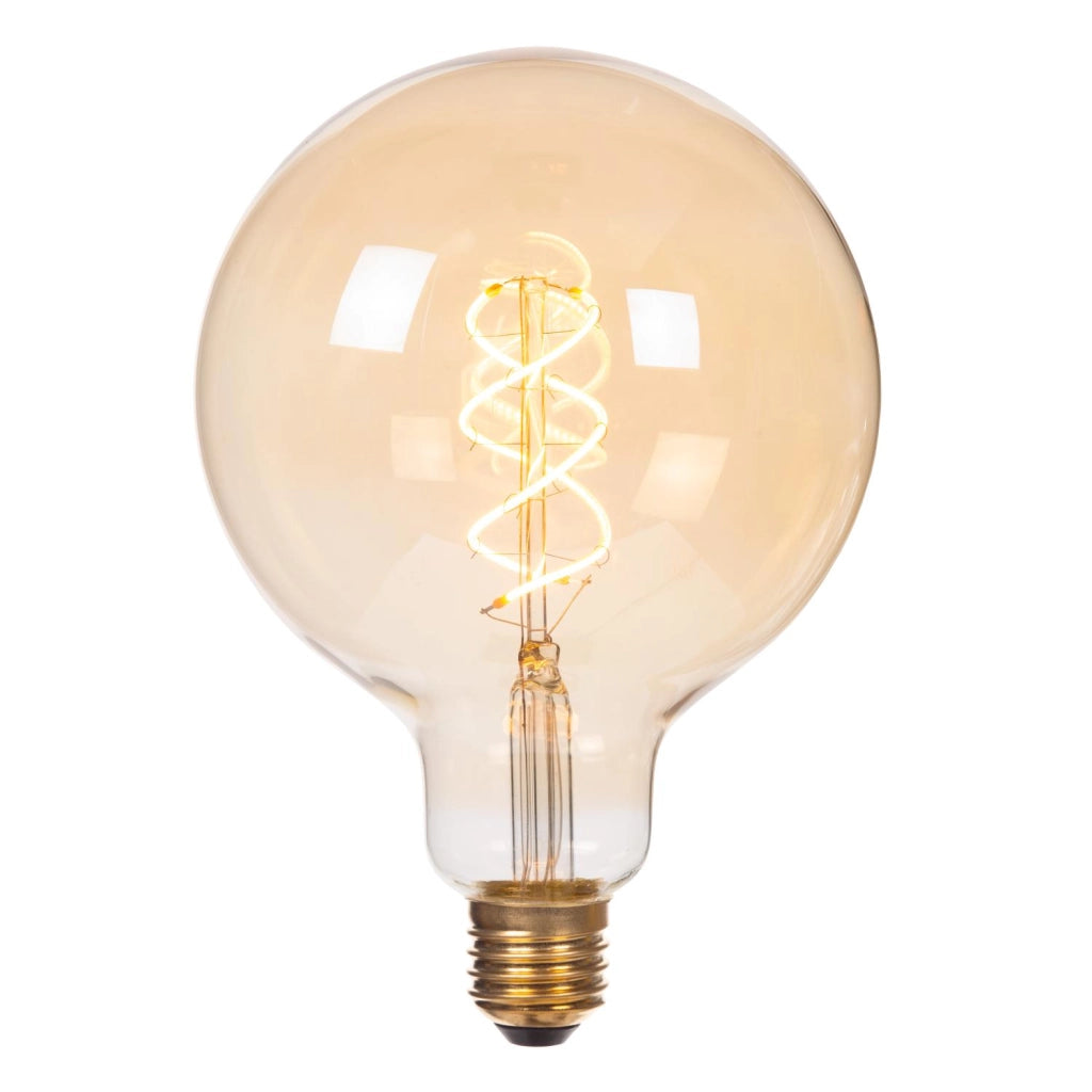 Lampadina LED filament E27 4,9W ambra sfera Lucide