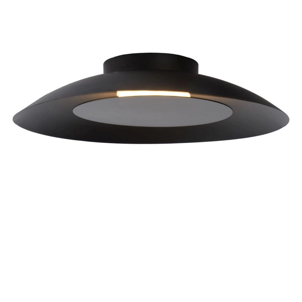 Plafoniera Lucide Foskal LED 12W 2700K nera 34,5cm