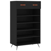 Scarpiera | Mobile per scarpe Nera 60x35x105 cm in Legno Multistrato