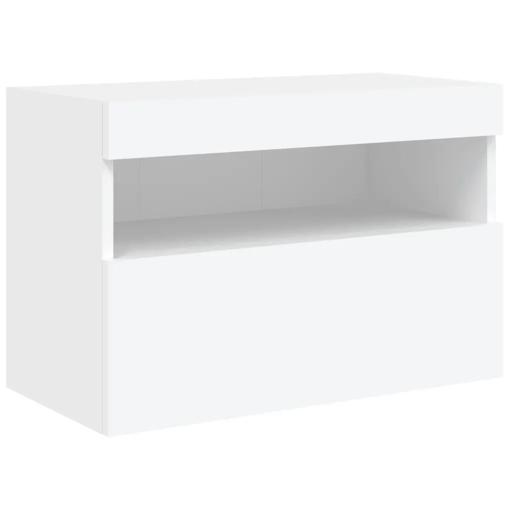 Set Mobili TV a Muro 7 pz con Luci LED Bianco 3216771