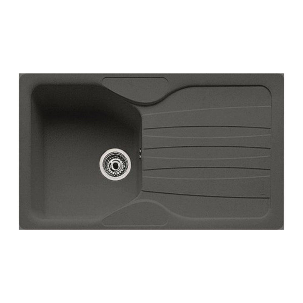 Lavello incasso 1 vasca con gocciolatoio reversibile in fragranite grafite Franke CUG 611