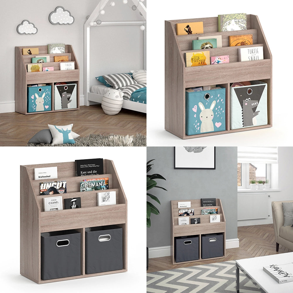 Vicco Libreria Sonoma 72 x 79 cm con 2 scatole pieghevoli