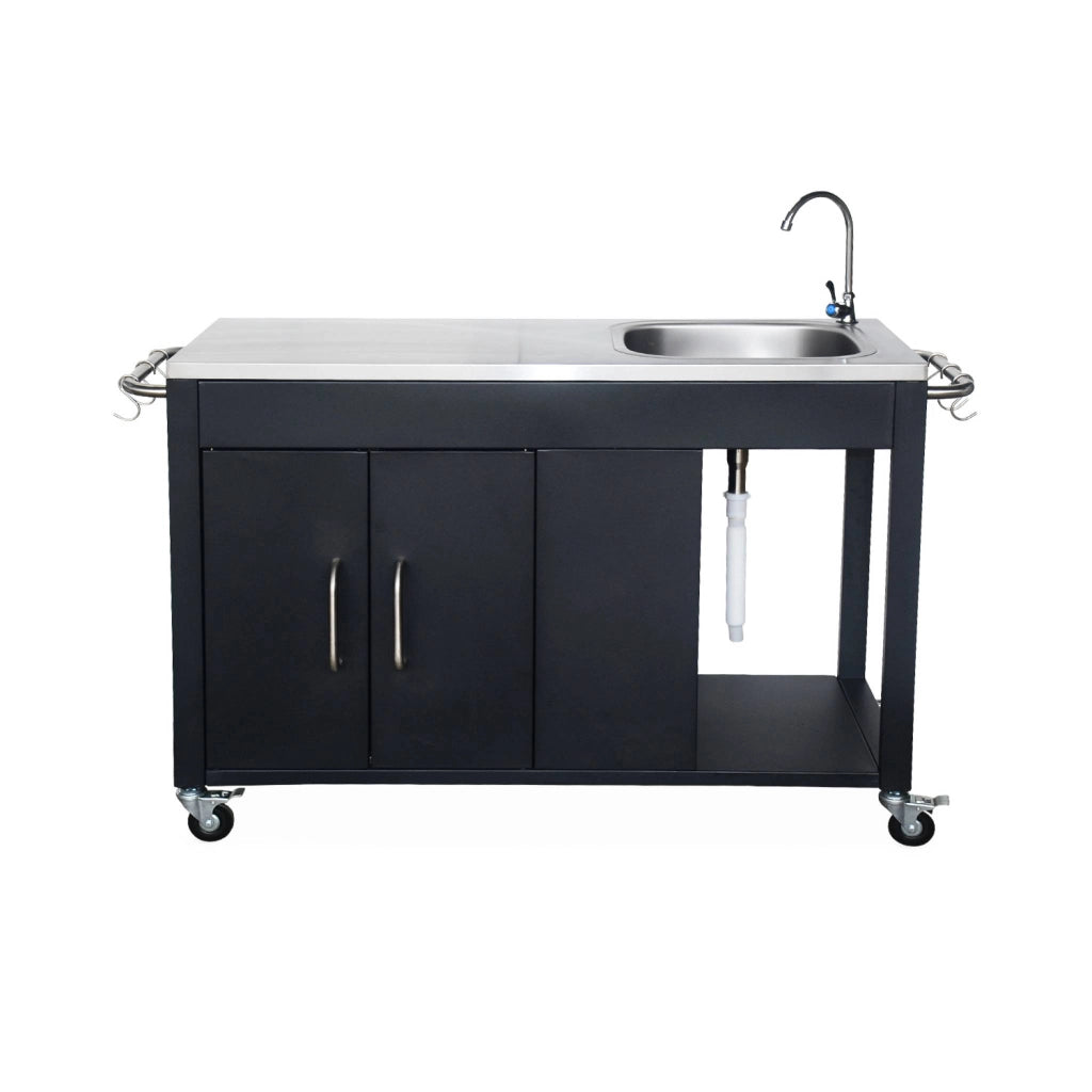 Cucina da esterno in acciaio, nero