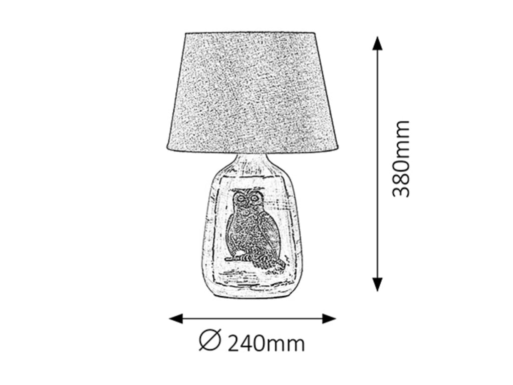 Lampada da tavolo gufo bianca E27 Dora 4373 Rabalux