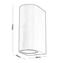 APPLIQUE LAMPADA DA PARETE A MURO GU10 LED PER INTERNO ESTERNO MODERNO FARETTO NERO