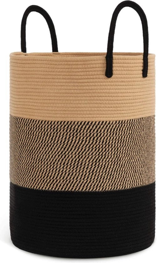 Asciugamano a rete asciugamano con cesto asciugamano di cotone e rattan per bagno soggiorno camera da bambini 38 x 50 cm