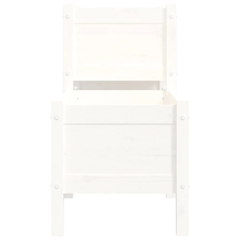 Fioriera rialzata per piante e fiori terrazza giardino 178,5 x 44 x 75 cm legno massello di pino bianco 02_0037465