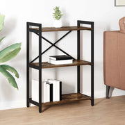 Libreria-Scaffale per Libri-Mobile di Stoccaggio Rovere fum¨¦ 60 x 30 x 85 cm Legno multistrato